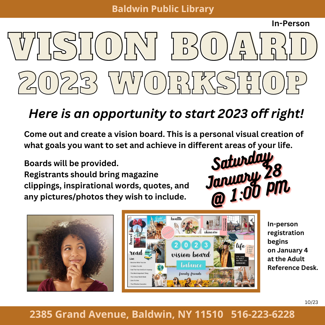 Vision Board 2023 Workshop (3) – Baldwin Public Library